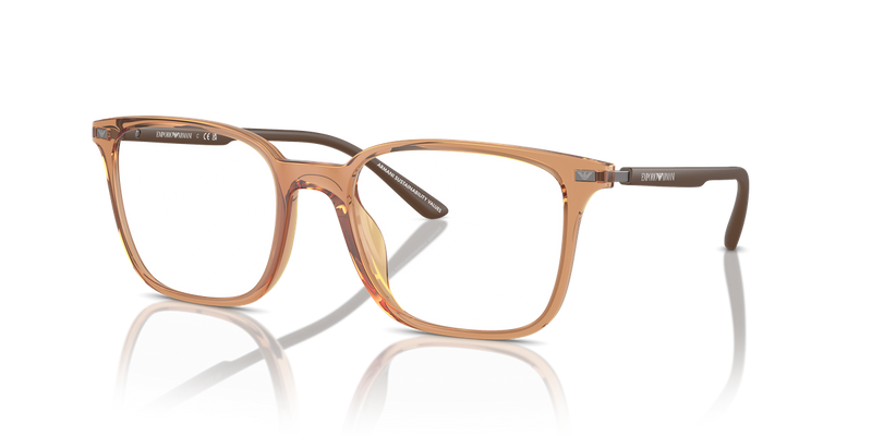 Emporio Armani EA3242U in Shiny Transparent Brown / Demo Lens (6110) - Alternate View
