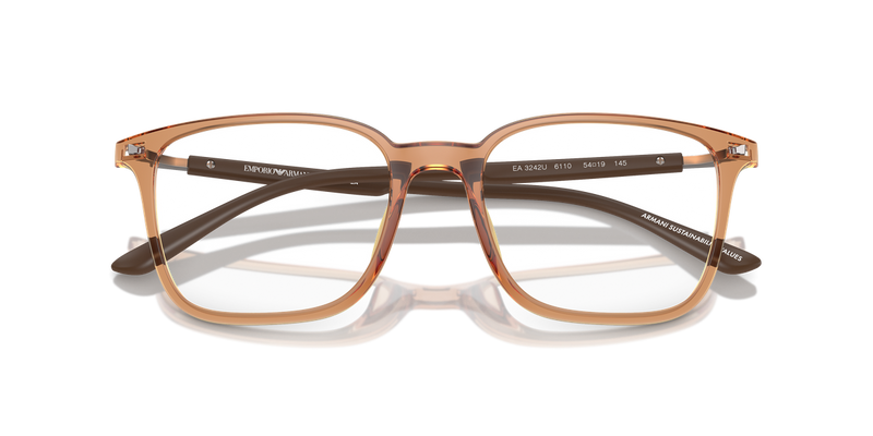 Emporio Armani EA3242U in Shiny Transparent Brown / Demo Lens (6110) - Alternate View