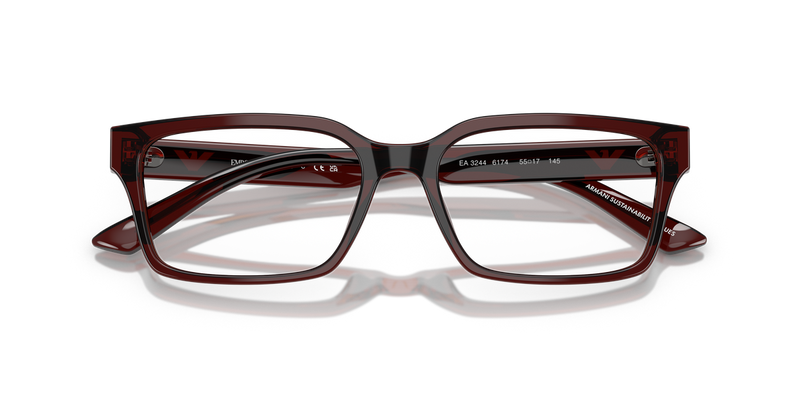 Emporio Armani EA3244 in Transparent Brown / Demo Lens (6174) - Side View