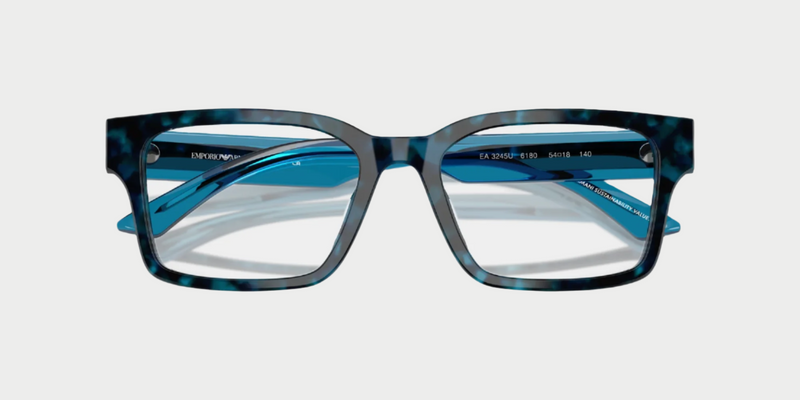 Emporio Armani EA3245U in Havana blue - Temple Detail