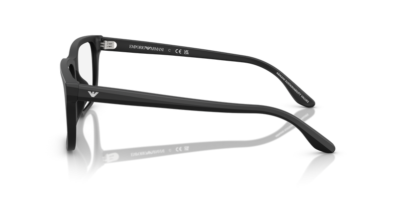 Emporio Armani EA3250U in Matte Black / Demo Lens (5017) - Alternate View