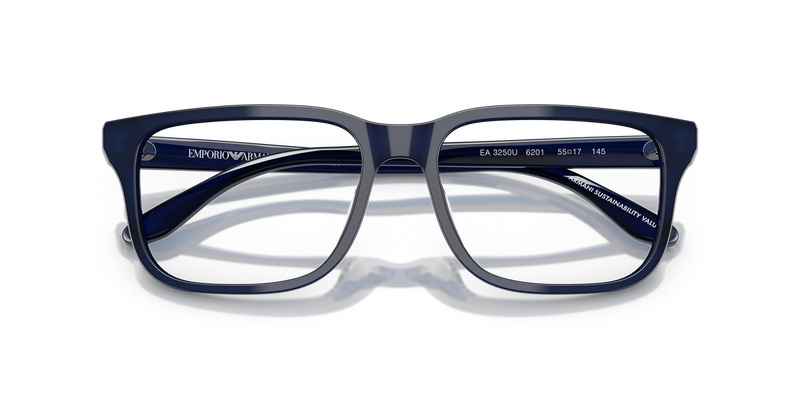 Emporio Armani EA3250U in Shiny Opalescent Blue / Demo Lens (6201) - Alternate View