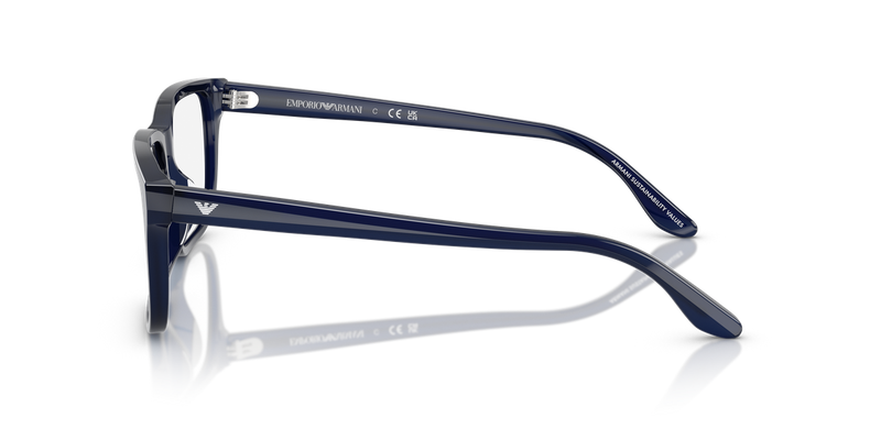 Emporio Armani EA3250U in Shiny Opalescent Blue / Demo Lens (6201) - Alternate View