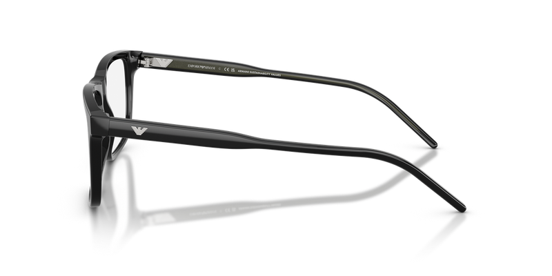 Emporio Armani EA3257F in Shiny Black - Back View