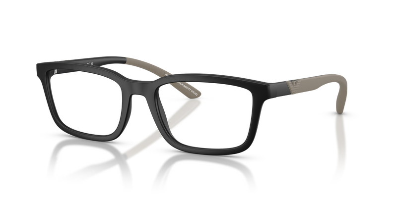 Emporio Armani EA3259 in Matte Black - Front View