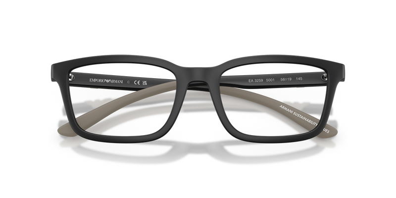 Emporio Armani EA3259 in Matte Black - Side View
