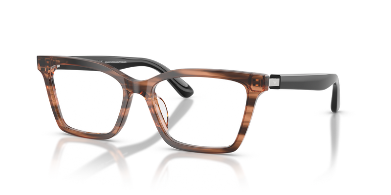 Emporio Armani EA3261U in Shiny Striped Brown - Alternate View