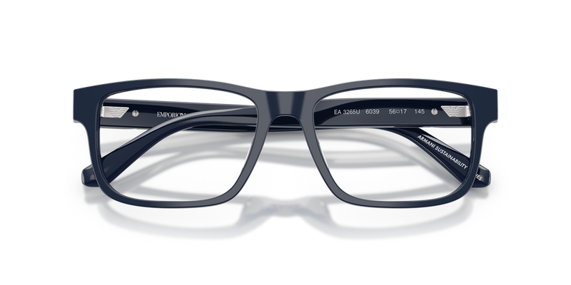 Emporio Armani EA3265U in Shiny Blue / Demo Lens (6039) - Alternate View