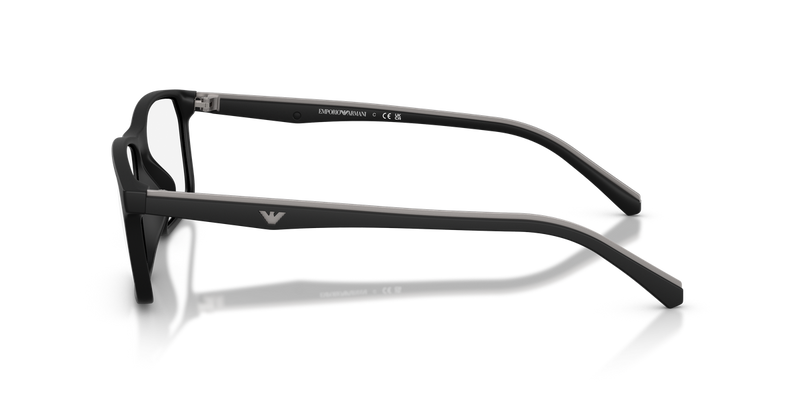 Emporio Armani EA3266U in Matte Black / Demo Lens (5001) - Back View