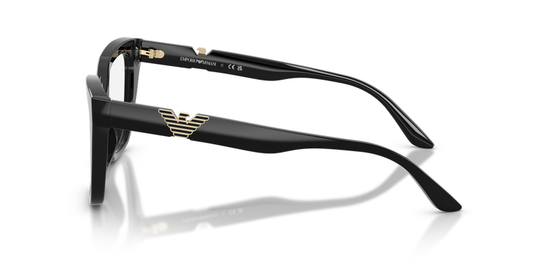 Emporio Armani EA3267U in Shiny Black / Demo Lens (5017) - Back View