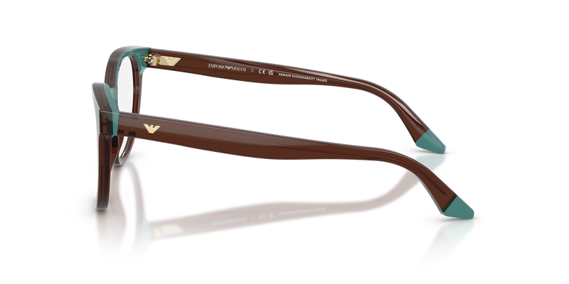 Emporio Armani EA3274 in Transparent Brown/Teal / Demo Lens (6318) - Alternate View