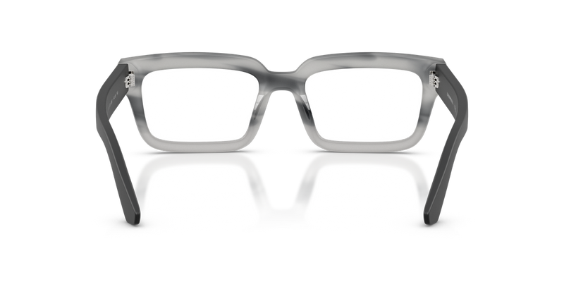 Emporio Armani EA3277U in Striped Havana Grey / Demo Lens (6367) - Temple Detail