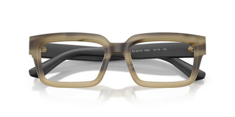 Emporio Armani EA3277U in Striped Havana Green / Demo Lens (6369) - Alternate View