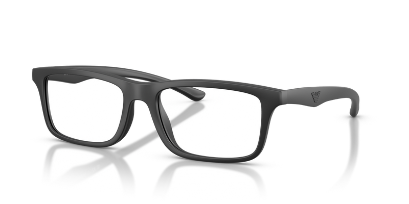 Emporio Armani EA3285U in Matte Black/Black Rubber - Front View