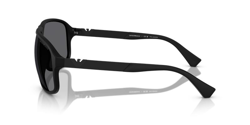 Emporio Armani EA4029 in Matte Black / Grey Polarized (5001T3) - Back View