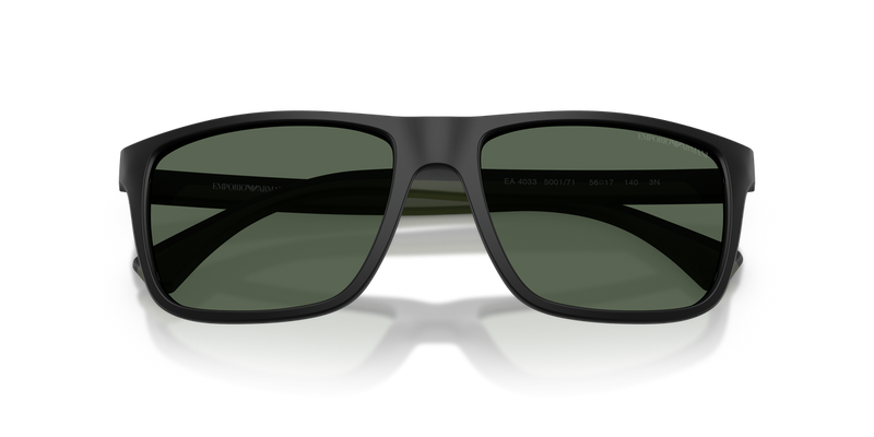 Emporio Armani EA4033 in Matte Black / Dark Green (500171) - Side View