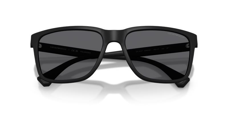 Emporio Armani EA4047 in Rubber Black / Grey Polarized (506381) - Side View