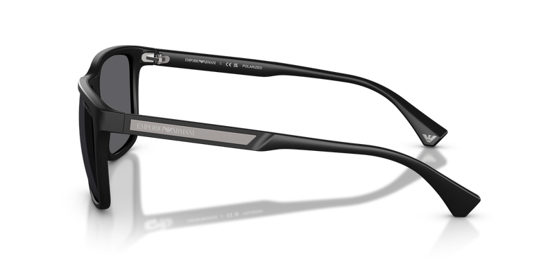 Emporio Armani EA4047 in Rubber Black / Grey Polarized (506381) - Back View