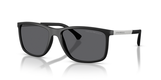Emporio Armani EA4058 - Rubber Black / Grey Polarized (506381)