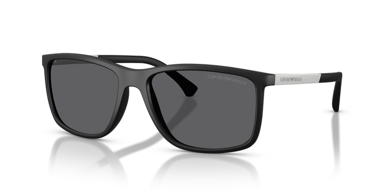 Emporio Armani EA4058 in Rubber Black / Grey Polarized (506381) - Front View