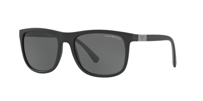 Emporio Armani EA4079 in Matte Black - Front View