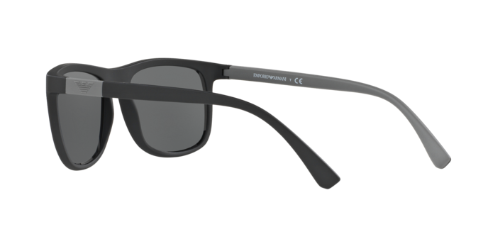 Emporio Armani EA4079 in Matte Black - Side View