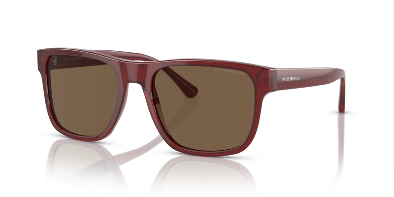 Emporio Armani EA4163 in Transparent Bordeaux / Dark Brown (507573) - Front View
