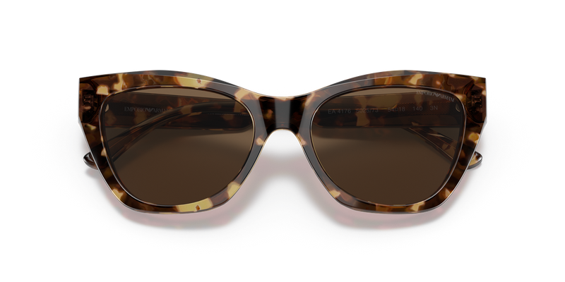 Emporio Armani EA4176 in Shiny Brown Havana - Side View