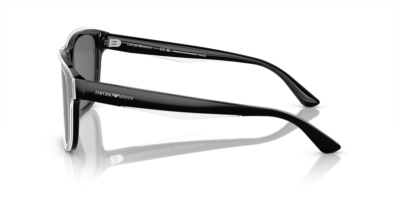 Emporio Armani EA4208F in Shiny Black/Top Crystal - Back View