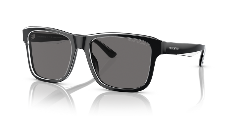 Emporio Armani EA4208 in Shiny Black/Top Crystal - Front View