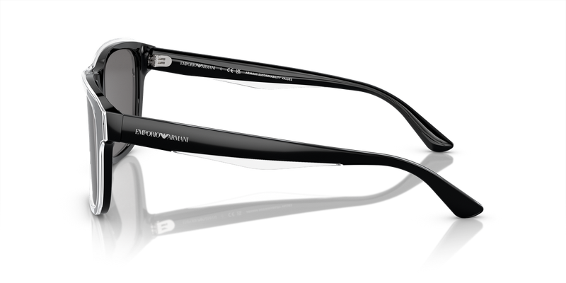 Emporio Armani EA4208 in Shiny Black/Top Crystal - Back View