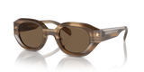 Shiny Striped Brown / Dark Brown (614973)