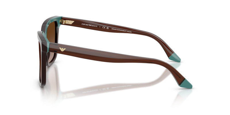 Emporio Armani EA4261F in Transparent Brown/Teal - Alternate View