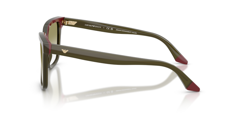 Emporio Armani EA4261 in Opal Green/Bordeaux / Clear Gradient Green (6316W0) - Alternate View