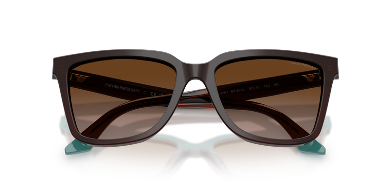 Emporio Armani EA4261 in Transparent Brown/Teal / Brown Gradient (631813) - Alternate View