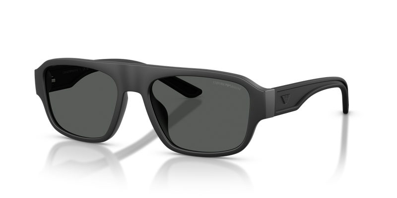 Emporio Armani EA4266U in Rubberized Matte Black / Dark Grey (500187) - Front View