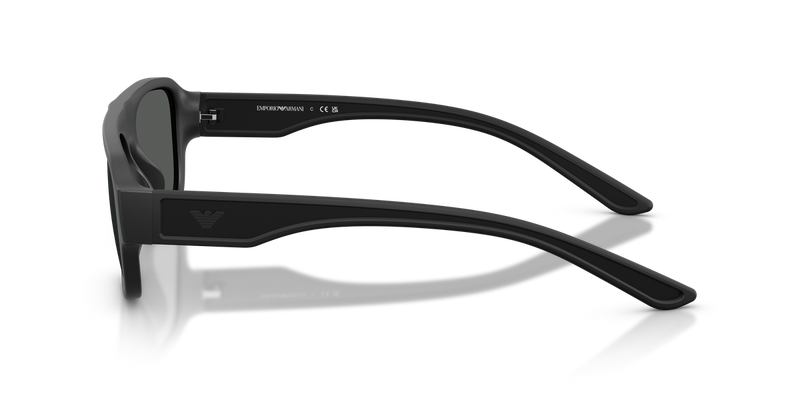Emporio Armani EA4266U in Rubberized Matte Black / Dark Grey (500187) - Back View