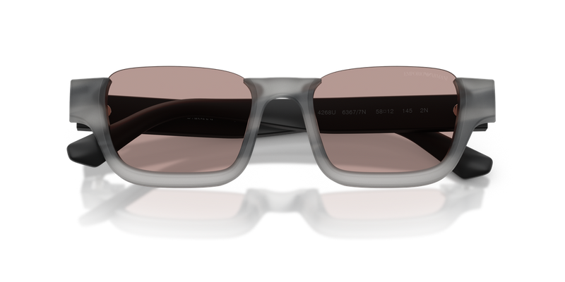 Emporio Armani EA4268U in Striped Havana Grey - Side View