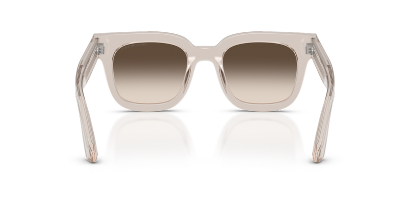 Emporio Armani EA4271 in Shiny Transparent Tundra / Light Brown Gradient Grey (63630A) - Temple Detail