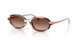 Shiny Striped Beige/Orange / Brown Gradient (642613)