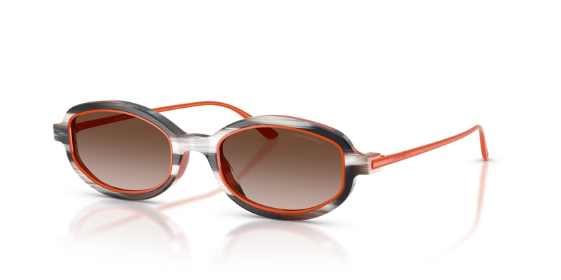 Emporio Armani EA4276U in Shiny Striped Beige/Orange - Alternate View