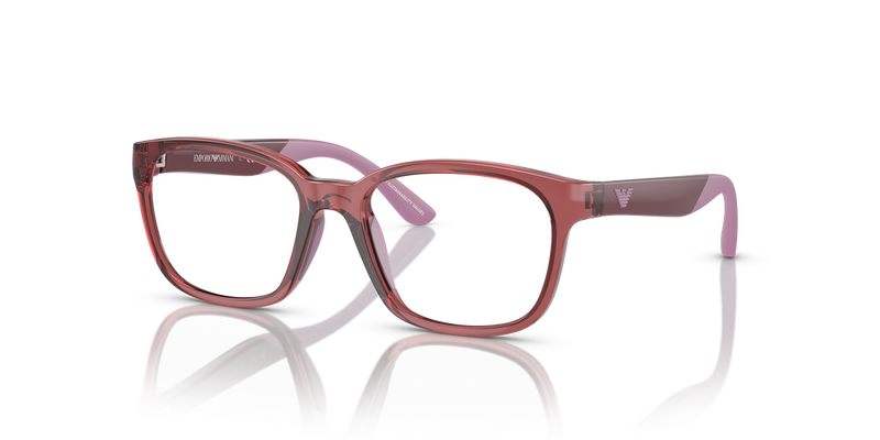 Emporio Armani Kids 0EK3003 in Shiny Transparent Red - Front View