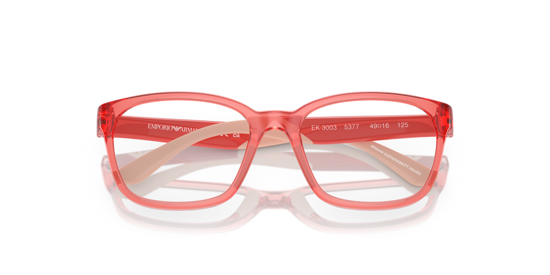 Emporio Armani Kids 0EK3003 in Shiny Transparent Coral - Alternate View