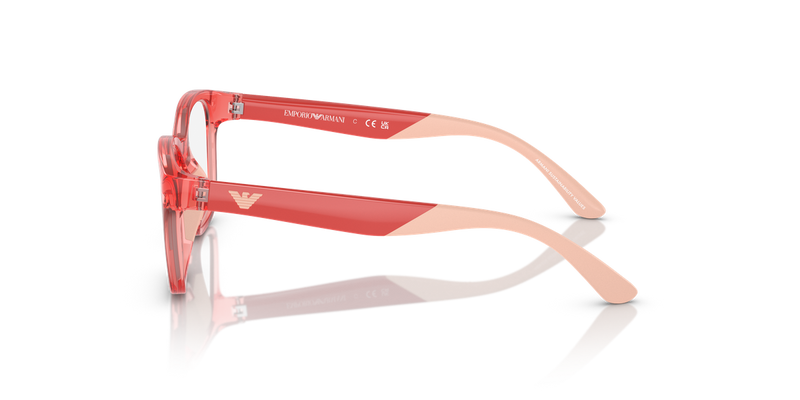 Emporio Armani Kids 0EK3003 in Shiny Transparent Coral - Alternate View