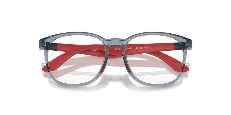 Emporio Armani Kids 0EK3004F in Shiny Transparent Blue - Side View