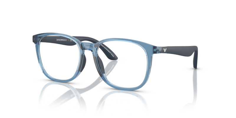 Emporio Armani Kids 0EK3004 in Shiny Transparent Blue - Alternate View