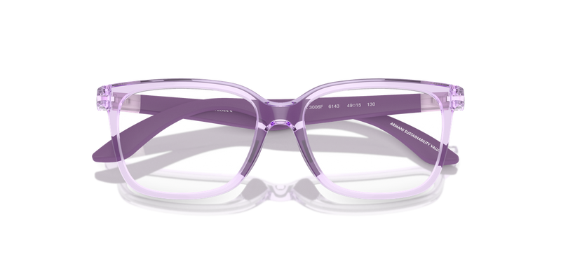 Emporio Armani Kids 0EK3006F in Shiny Transparent Purple - Alternate View
