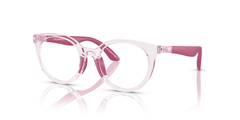 Emporio Armani Kids 0EK3007 in Shiny Transparent Pink - Alternate View