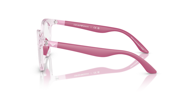 Emporio Armani Kids 0EK3007 in Shiny Transparent Pink - Alternate View