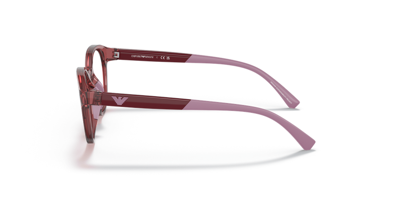 Emporio Armani Kids 0EK3205 in Shiny Transparent Red - Back View